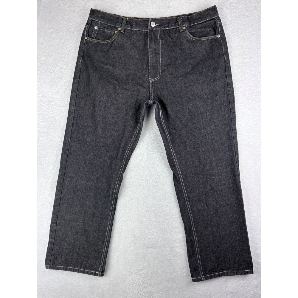 Trust Jeans Black Jeans Straight Leg Casual Pants Cotton Blend Mens Size 40 x 29